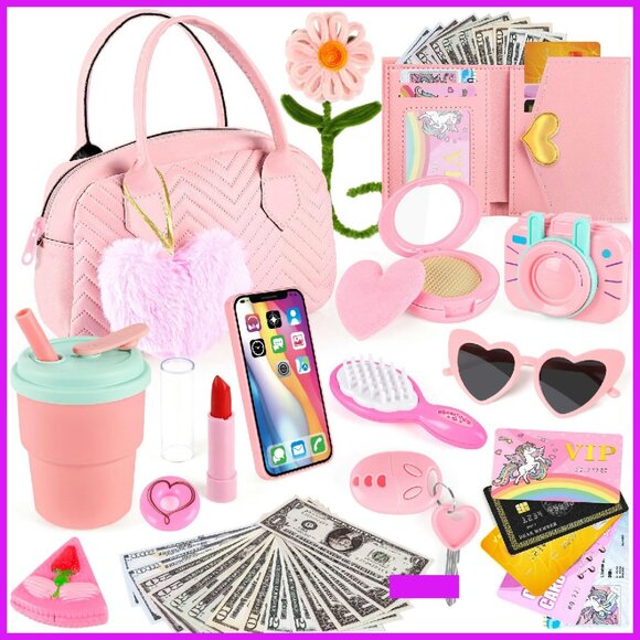 Other - Girls Pretend Play Purse Set 35PCS Princess Role Play Toy Handbag